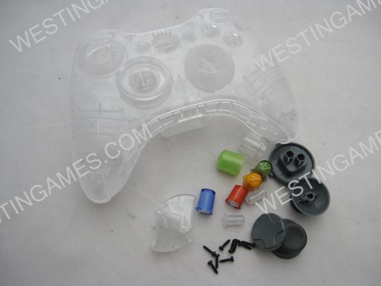 Replacement Housing Shell Case Transparent Clear for XBOX360 Wireless Controller