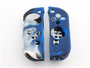 Protective Anti-Slip Soft Camo Silicone Skin Case Set for NS switch Joy-Con Controller - Blue