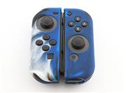 Protective Anti-Slip Soft Camo Silicone Skin Case Set for NS switch Joy-Con Controller - Blue 03