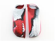 Protective Anti-Slip Soft Camo Silicone Skin Case Set for NS switch Joy-Con Controller - Red 02