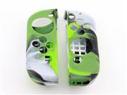 Protective Anti-Slip Soft Camo Silicone Skin Case Set for NS switch Joy-Con Controller - Green