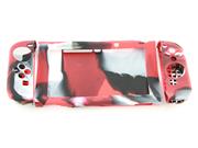 Complete Protective Anti-Slip Soft Camo Silicone Skin Case Set for NS Switch Console - Red