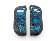 Protective Anti-Slip Soft Zelda Silicone Skin Case for NS switch Joy-Con Controller - Black/Blue