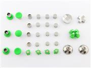 31Pcs Metal Swap Thumsticks Grip D-Pad and ABXY Button Set for all PS4 Controller - Green