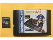 Cartouche de carte flash SEGA Genesis Mega Everdrive MD V3 avec interface SD