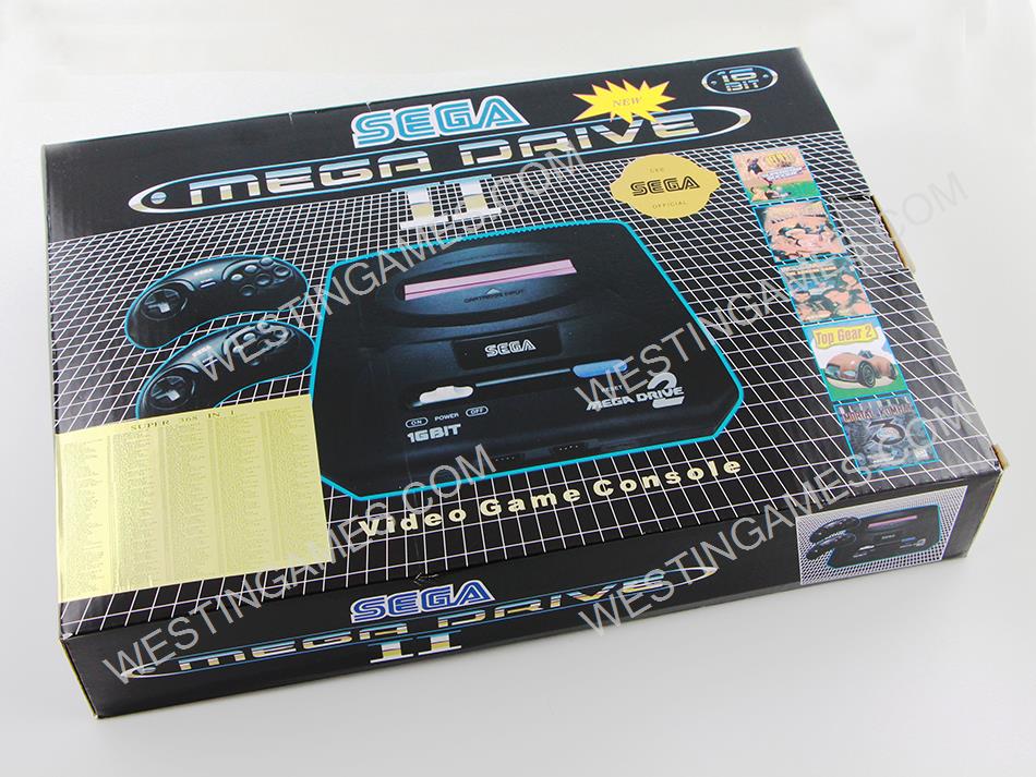Sega MD 16-Bit Vintage Retro Video Game Console 2 Gamepad with 368 Games