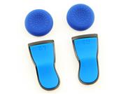 Extended L2 / R2 Trigger Cap Pro for PS4 and Pro Controller FPS Games Add-on Accessory Black+Blue