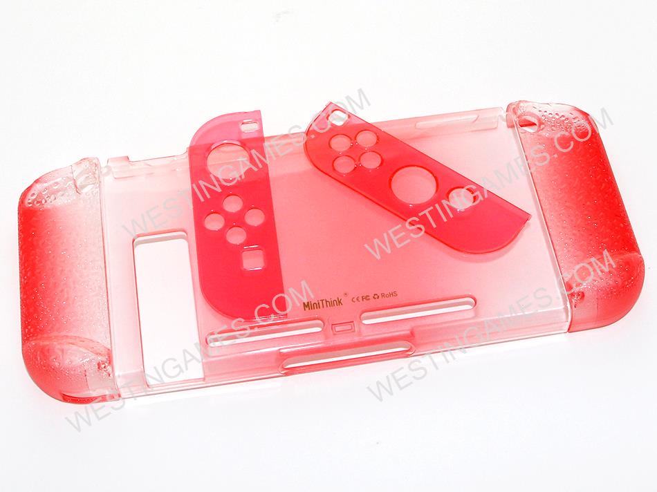 Minithink 3in1 Protective Cover Case Gradient Droplets for NS Switch Joy-con - Red