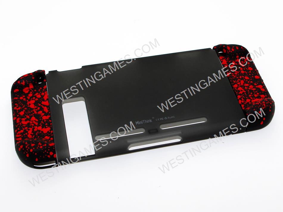 Minithink 2in1 Handfeel Textured Red Protective Cover Case for NS Switch