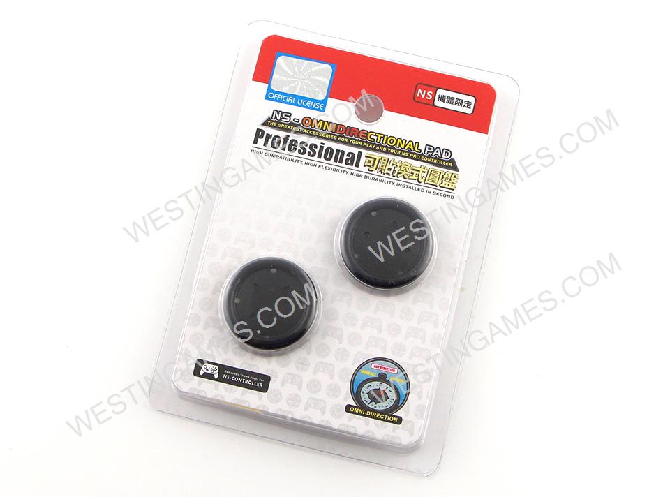 2Pcs Flat D-Pad Button for NS Switch Pro Controller - Clear Black