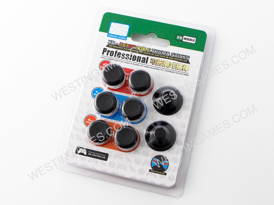 8in1 FPS Magic Removable Plastic Thumbstick Cap XBOX Shape for PS4 and XBOX ONE Controller - Black