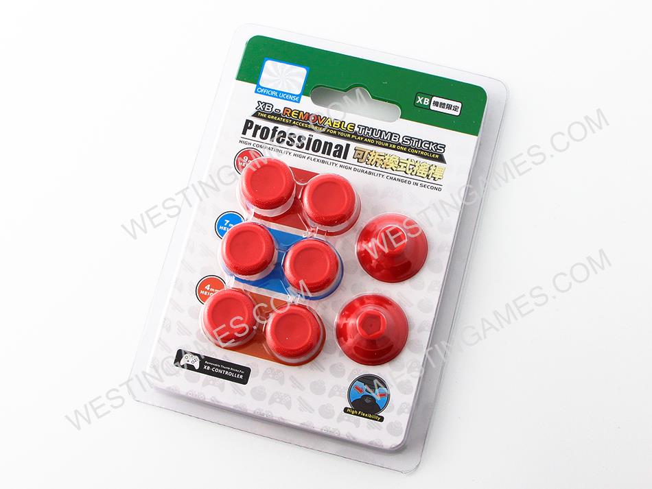 8in1 FPS Magic Removable Plastic Thumbstick Cap XBOX Shape for PS4 and XBOX ONE Controller - Red