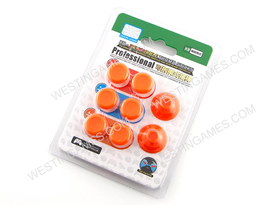 8in1 FPS Magic Removable Plastic Thumbstick Cap XBOX Shape for PS4 and XBOX ONE Controller - Orange