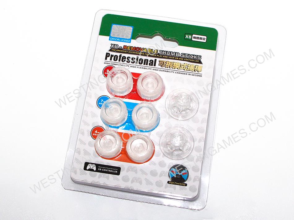 8in1 FPS Magic Removable Plastic Thumbstick Cap XBOX Shape for PS4 and XBOX ONE Controller - Clear