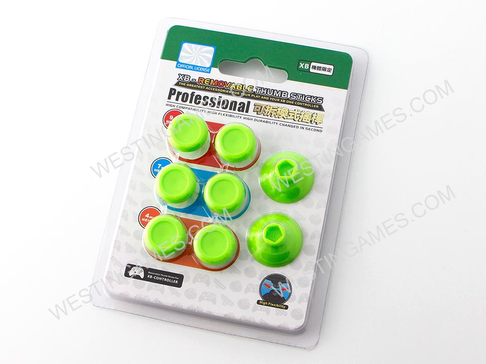 8in1 FPS Magic Removable Plastic Thumbstick Cap XBOX Shape for PS4 and XBOX ONE Controller - Green