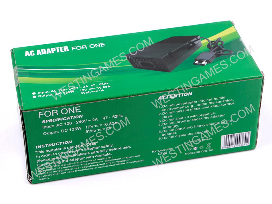 Upgraded Power Wall Charger AC Adapter A Quality 110V-220V for XBOX ONE 500G/1TB - EU Plug