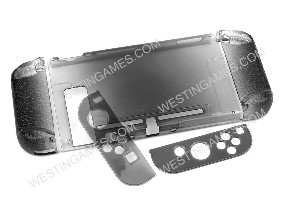 Minithink Upgrade 3in1 Complete Protective Cover Case Gradient Droplets for NS Switch - Black