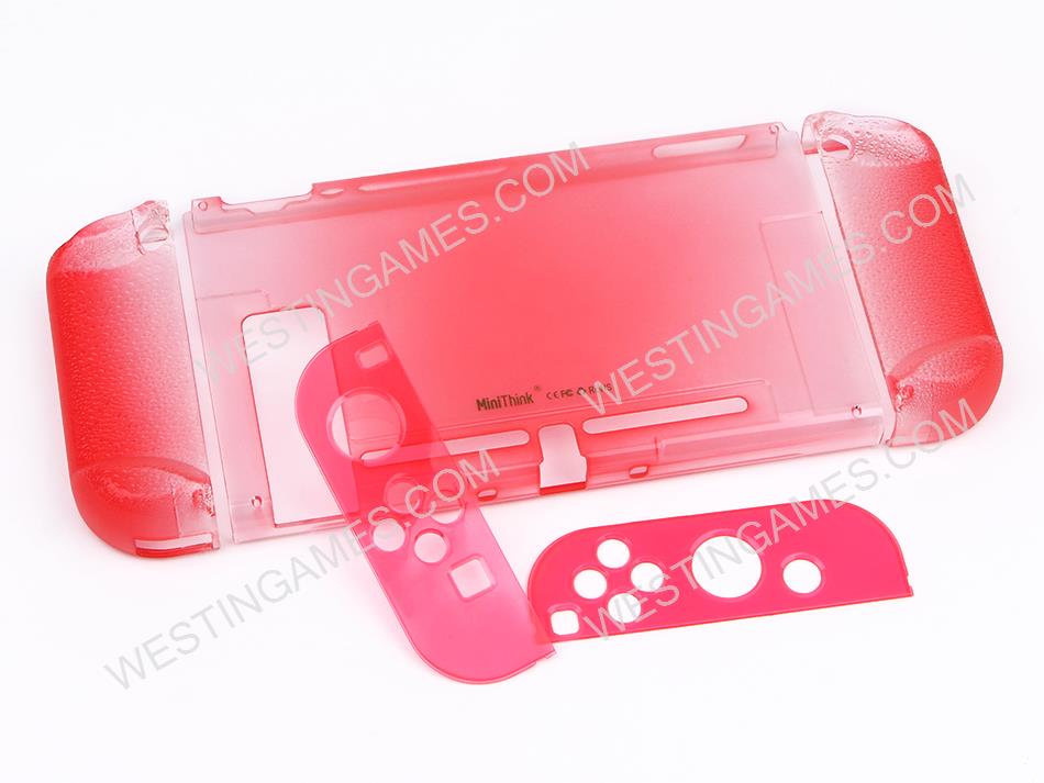 Minithink Upgrade 3in1 Complete Protective Cover Case Gradient Droplets for NS Switch - Red