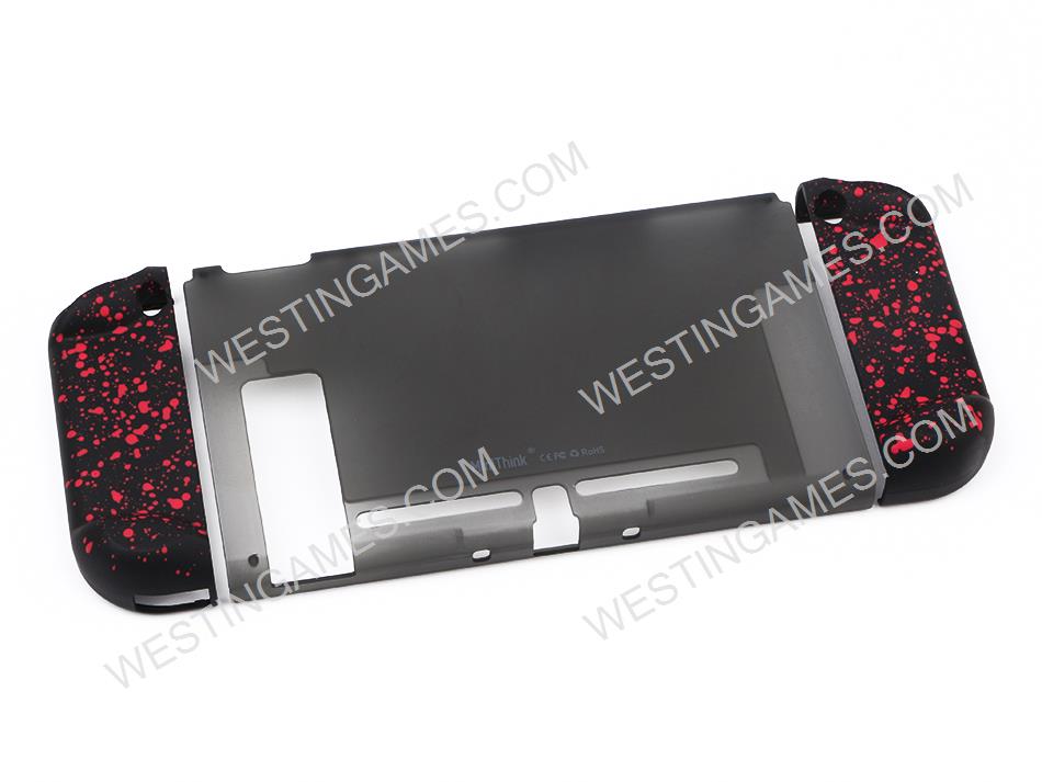 Minithink Upgrade 2in1 Handfeel Textured Red Protective Cover Case for NS Switch