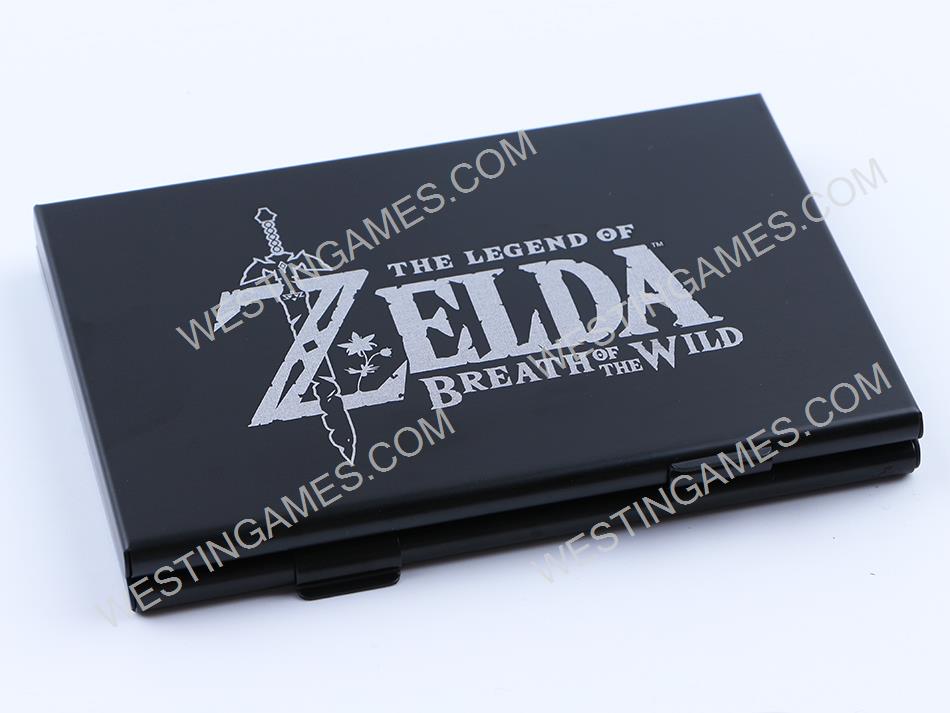 6 Slots Aluminium Metal Game Card Cartridge Storage Case Box Black for NS Switch - Zelda