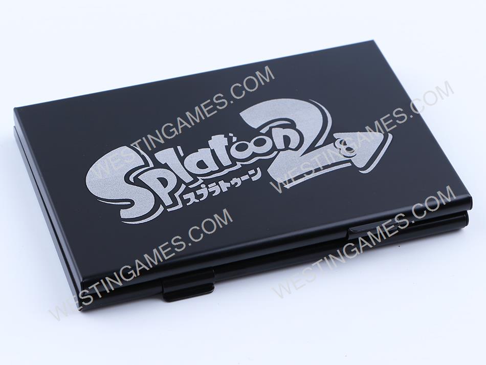 6 Slots Aluminium Metal Game Card Cartridge Storage Case Box Black for NS Switch - Splatoon2