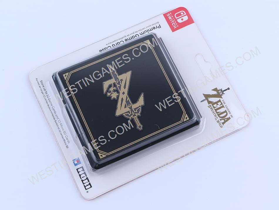 12 Slots Zelda: Breath of the Wild Game Card Cartridge Storage Case Box for NS Switch- Black