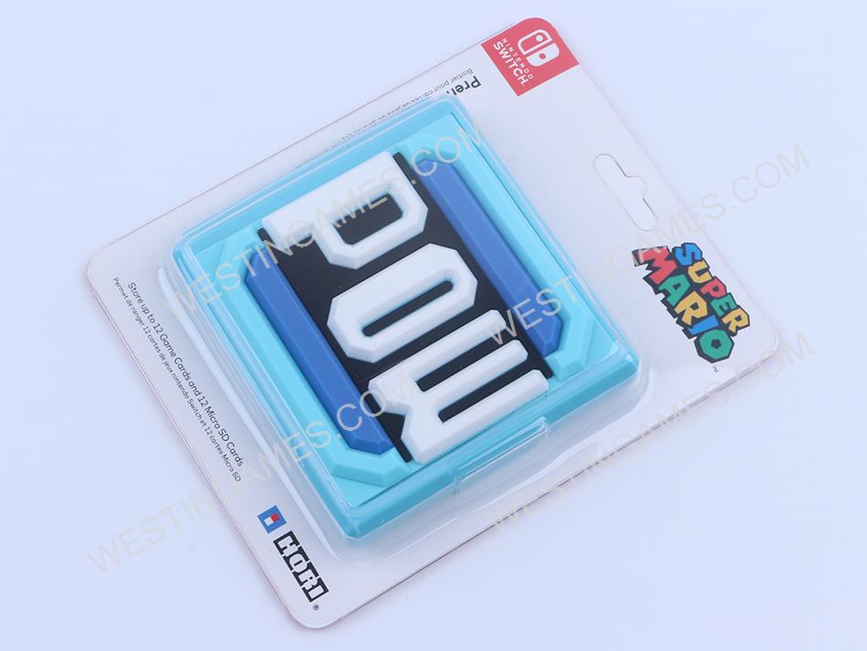 12 Slots Super Mario Game Card Cartridge Storage Case Box for NS Switch - Blue