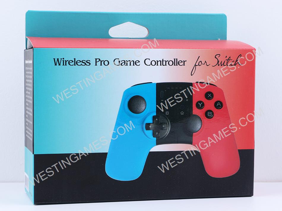New Wireless Bluetooth Pro Gamepad Controller with Turbo for NS Switch Console Red-Blue