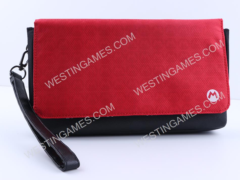 Stylish Travel Case Pouch Super Mario Edition with clip-on strap for Nintendo Switch