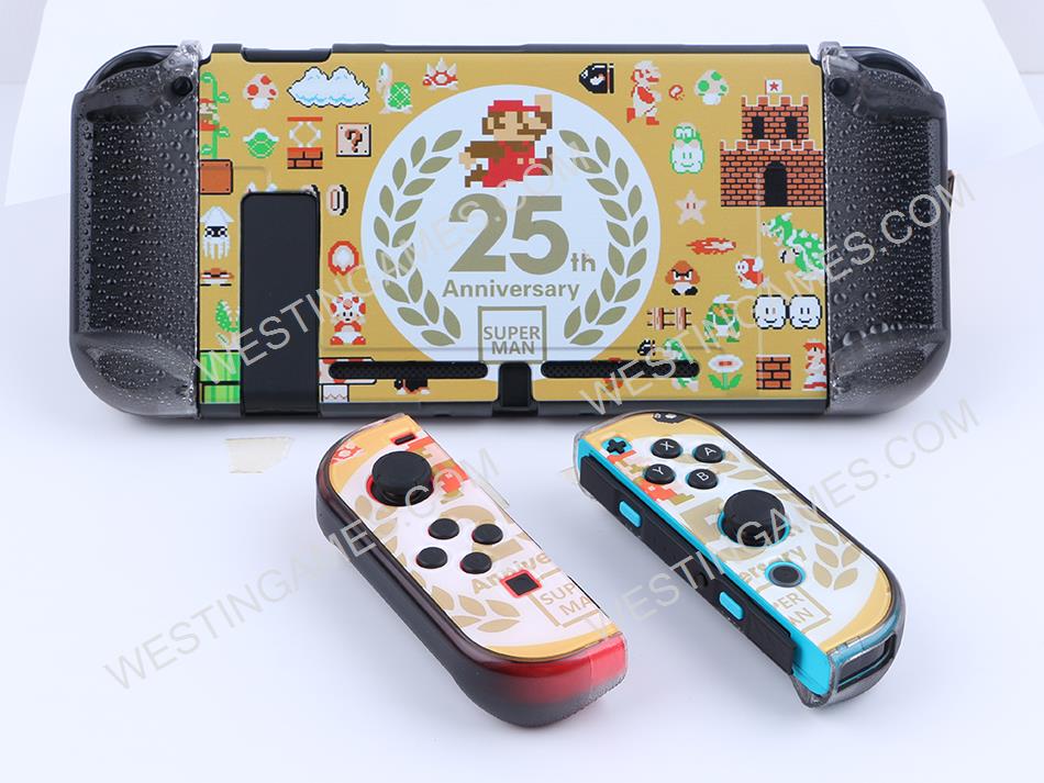 Upgrade Complete Fashion Protective Housing Shell Case Anti-Scratch for NS Switch Super Mariio 25th