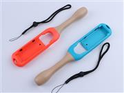 Drum Bundle Stick Joy-Con Gamepad Holder for NS Switch Playing Taiko Game - Red/Blue 02