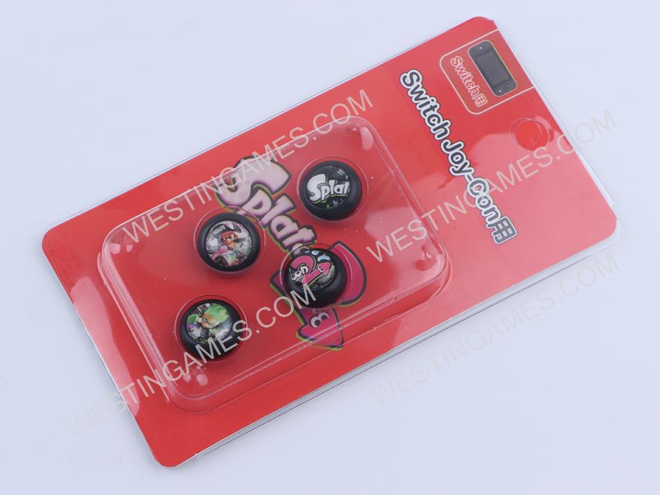 4x Splatoon2 Thumb Grips PVC 3D Analog Caps Set For NS Switch Joycon Controller