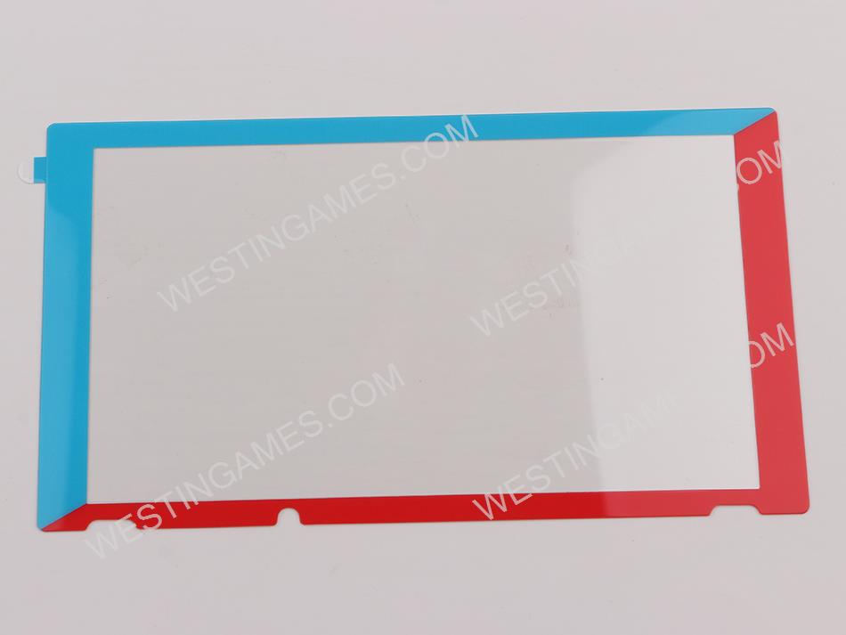 9H Tempered Glass Film 0.23mm Screen Protector Guard Limited for NS Switch - Red/Blue