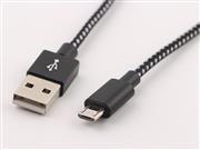 6Ft Long Braided Micro USB 2.4A Data Sync Charging Cable Cord For Smart Phones / PS4 XBOX ONE 04