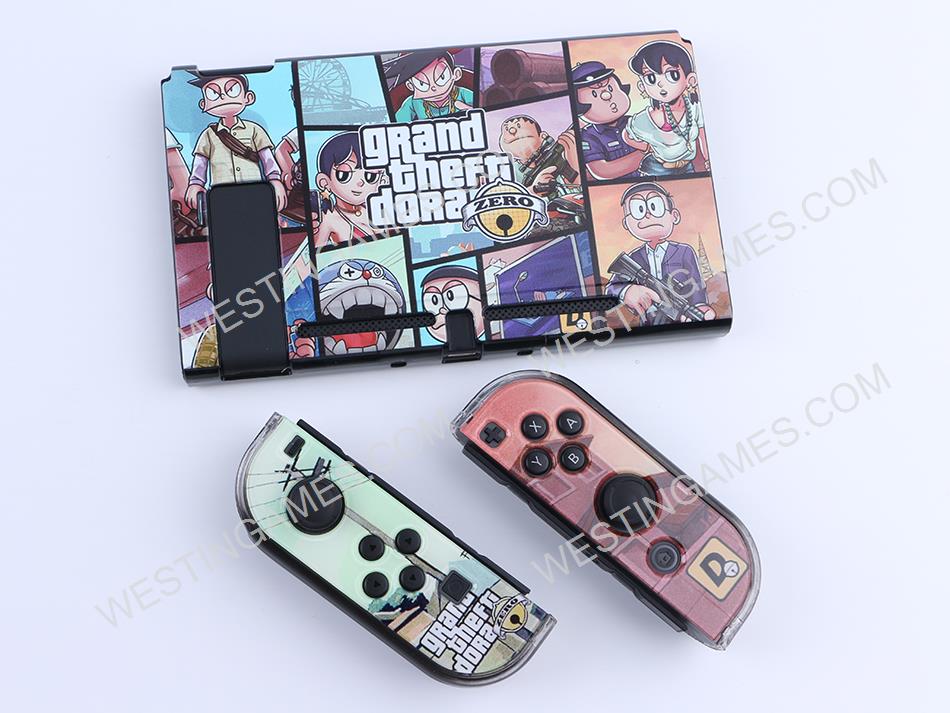 Upgrade Complete Fashion Protective Housing Shell Case Anti-Scratch for NS switch - GTA Doraemon