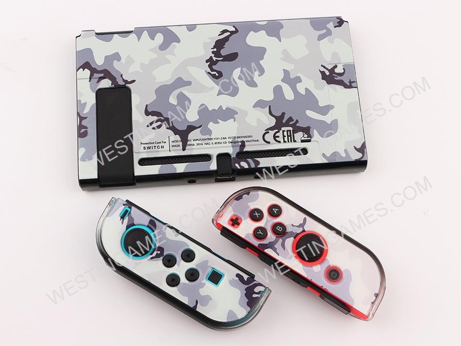 Upgrade Complete Fashion Protective Cover Case Water-Drop for NS Switch - Camouflage Grey