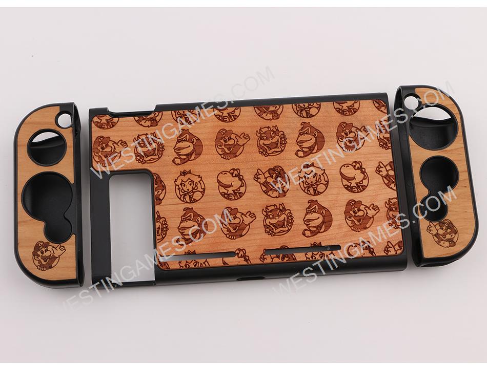 Eviva Real Wood 3in1 Protecting Cover Case for NS Switch - Super Mario A