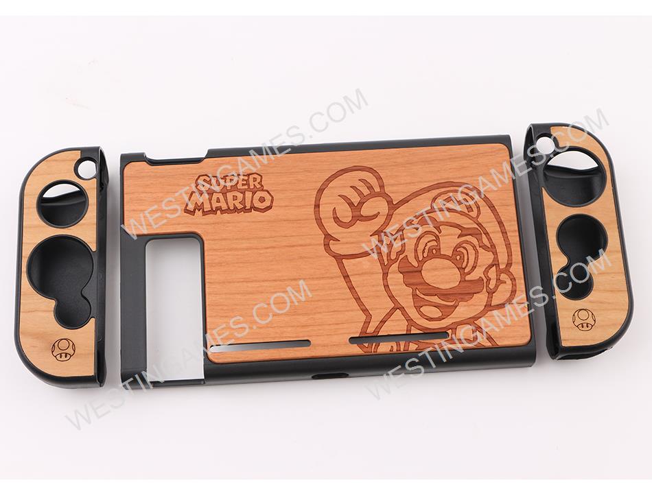 Eviva Real Wood 3in1 Protecting Cover Case for NS Switch - Super Mario B