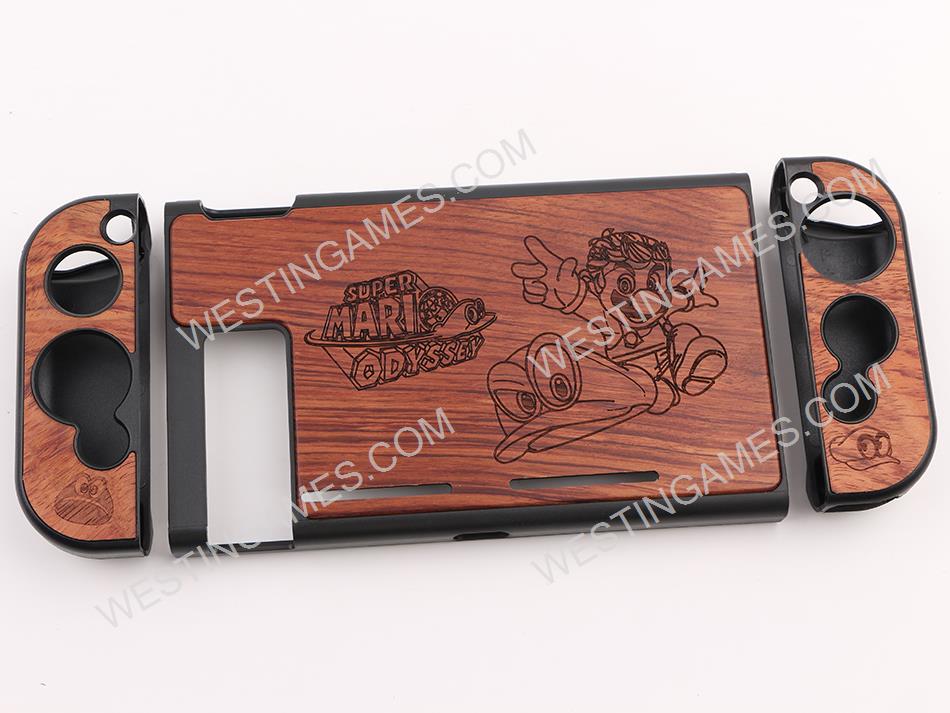 Eviva Real Wood 3in1 Protecting Cover Case for NS Switch - Mario Oddssey