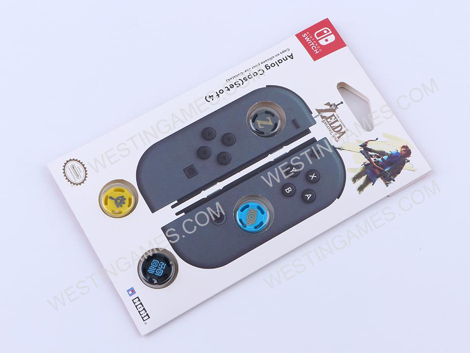 4in1 Zelda Thumb Grips Analog Caps Silicone Rubber Kit For NS Switch Joy-con