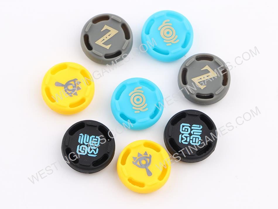 Zelda Thumb Grips Analog Caps Silicone Rubber For NS Switch Pro