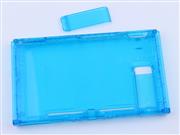 Replacement Housing Shell Case Top+Bottom with Stand for Nintendo switch Console - Clear Blue
