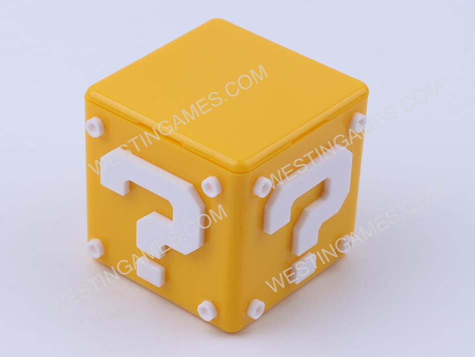 Mario Question Block Game Cartridge and Micro SD Card Case Holder for NS Switch - Yellow