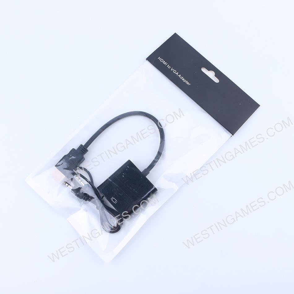 HDMI Port Male to VGA With Audio HD Video Cable Wire Converter Adapter