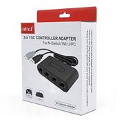 3in1 New Gamecube NGC Controller Adapter to WII U PC Switch Gamepad Converter with Turbo