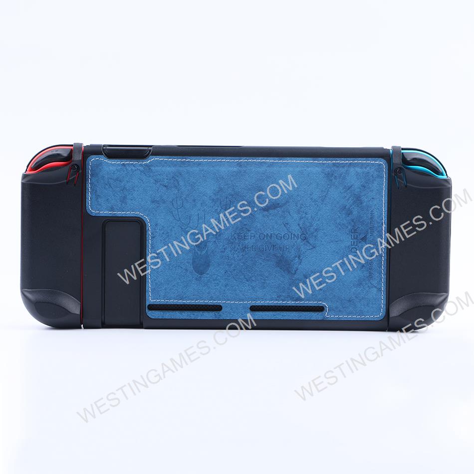 Minithink Anti Sweat Cloth Elk Art Protecting Waterproof Cover Shockproof Case for NS Switch - Blue