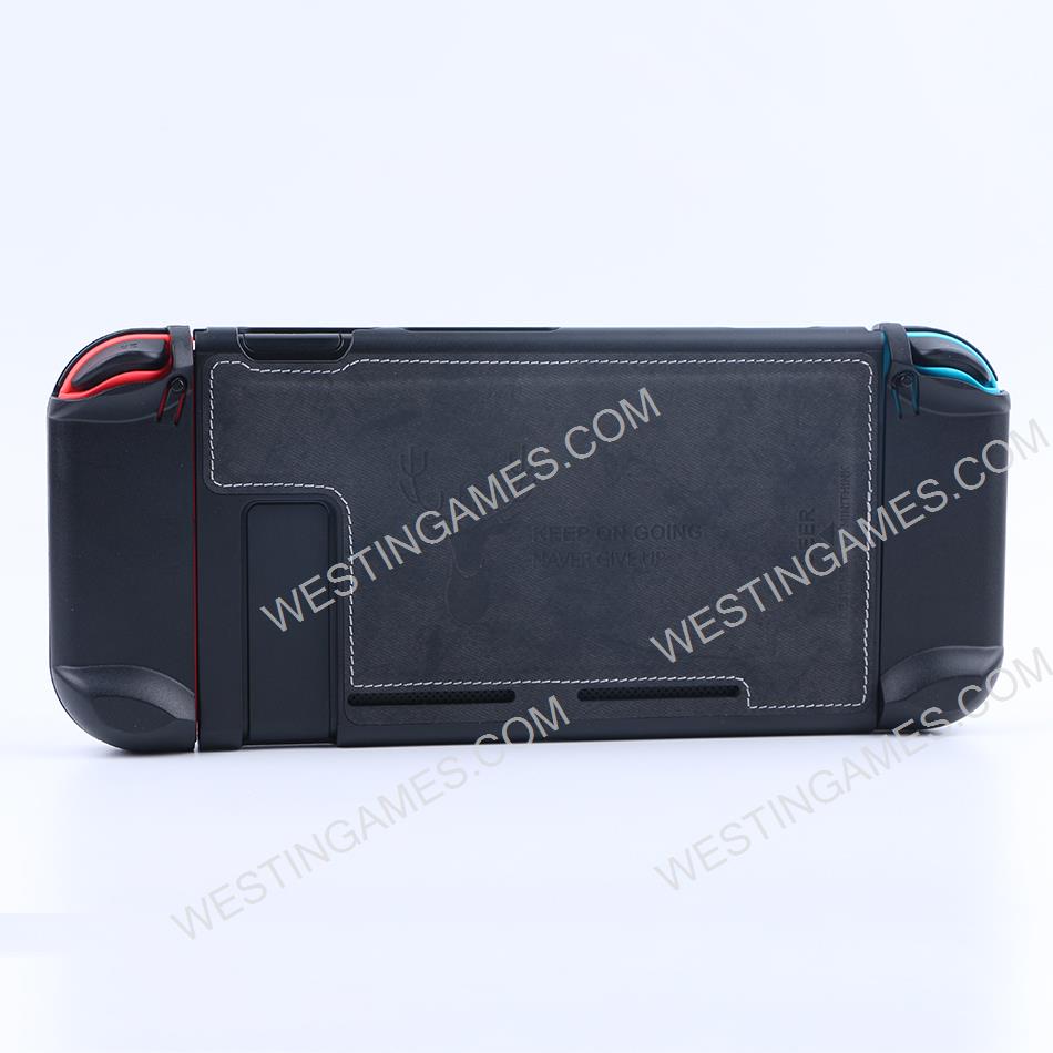 Minithink Anti Sweat Cloth Elk Art Protecting Waterproof Cover Shockproof Case for NS Switch - Black