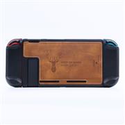 Minithink Anti Sweat Cloth Elk Art Protecting Waterproof Cover Shockproof Case for NS Switch - Brown