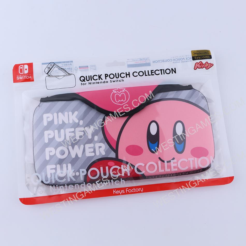 New Quick Pouch Collection for Nintendo Switch - Pink Puffy Kirby