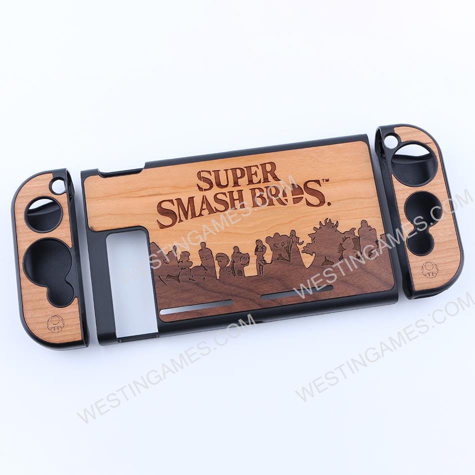 Eviva Real Wood 3in1 Protecting Cover Case for NS Switch - Super Smash Bros